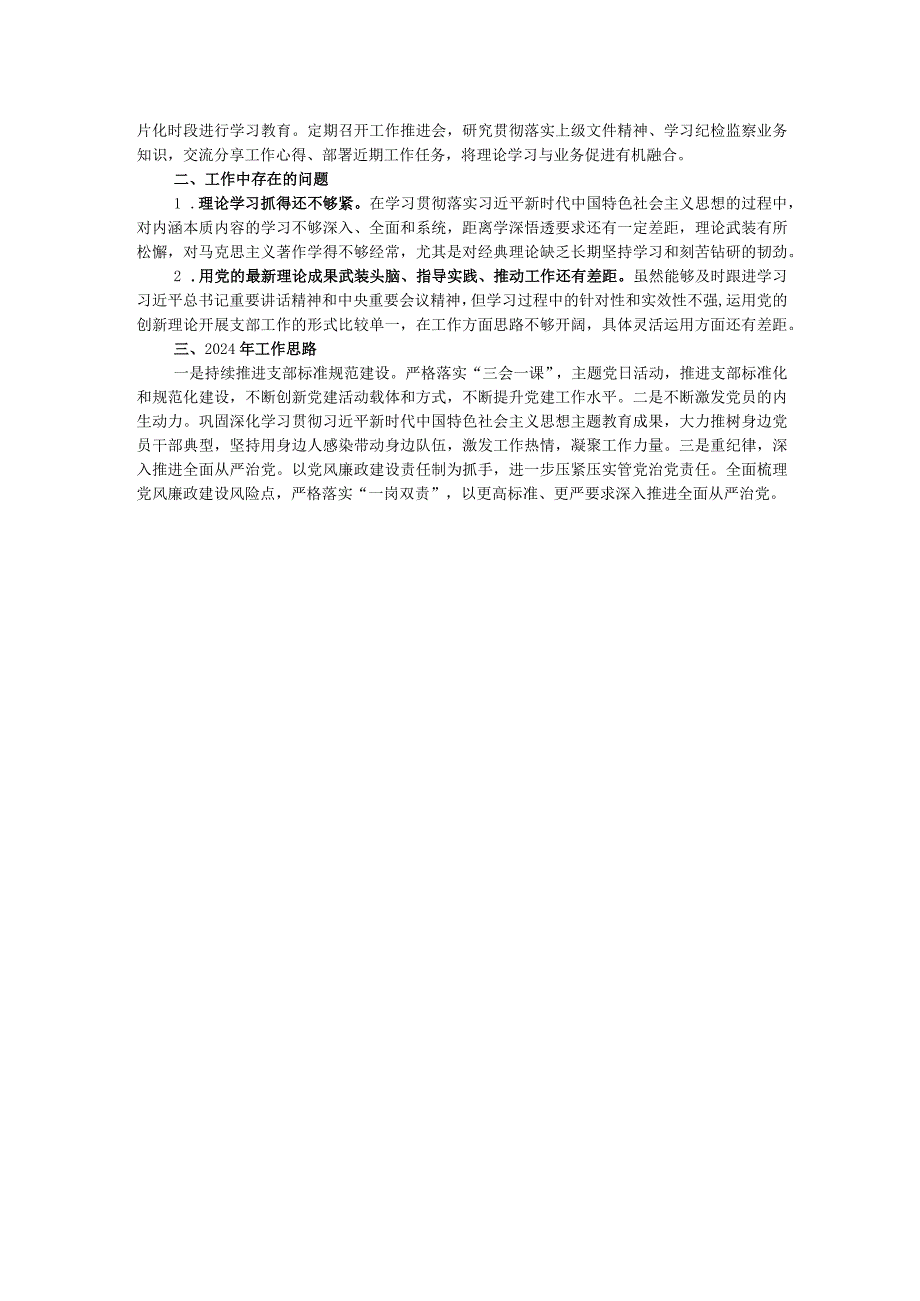 国企纪检监察部党支部全面从严治党（党建）工作报告.docx_第2页