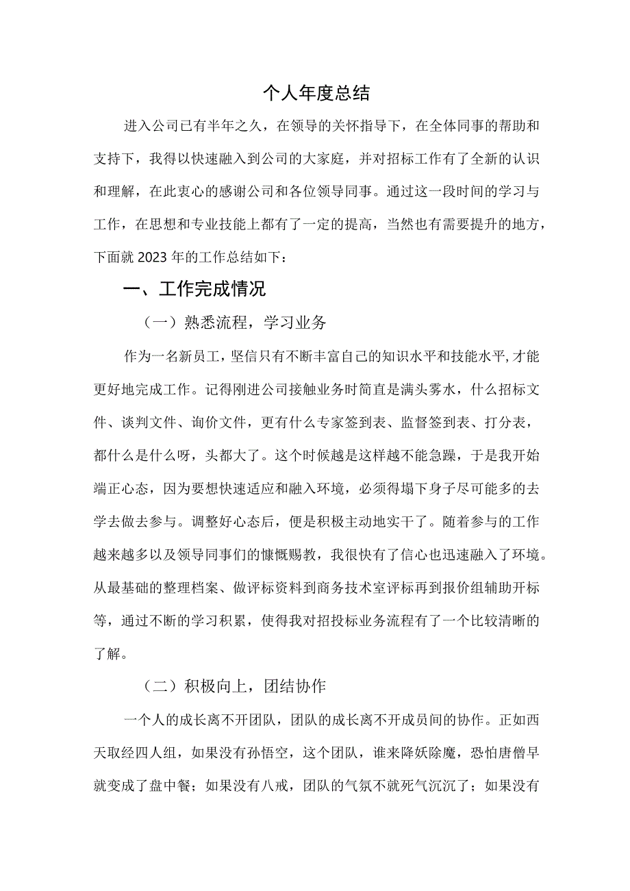 招标代理机构年度个人工作总结.docx_第1页