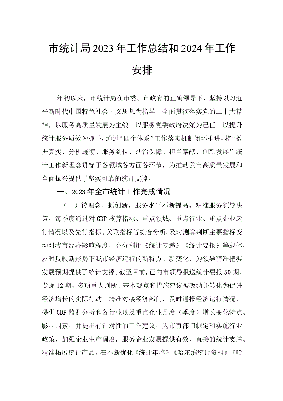 市统计局2023年度工作总结汇编（4篇）.docx_第2页