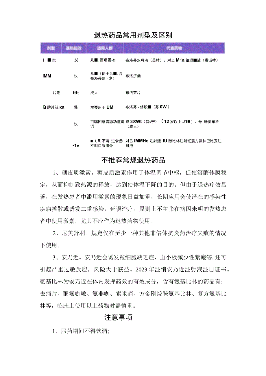 布洛芬、对乙酰氨基酚等常用退热药选择、区别及注意事项.docx_第2页