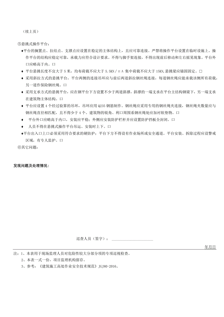 卸料平台、操作平台（危大巡视检查记录表）.docx_第2页