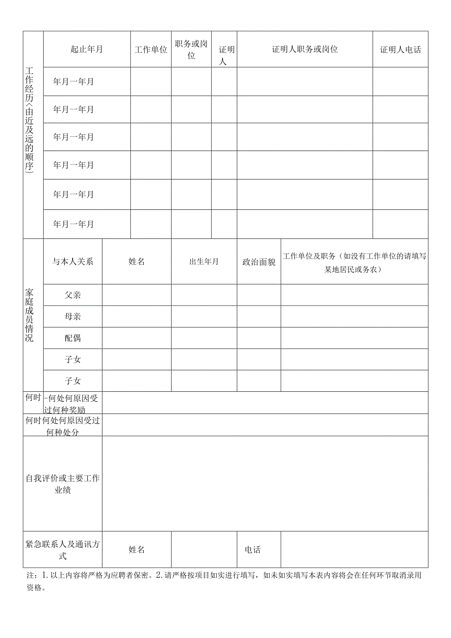 贵州邮政2023年秋季社会招聘应聘报名表.docx_第2页