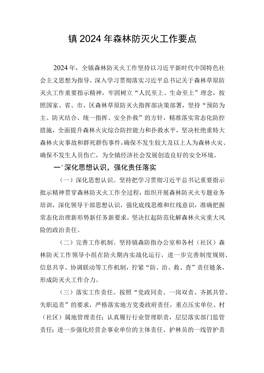 镇2024年森林防灭火工作要点.docx_第1页