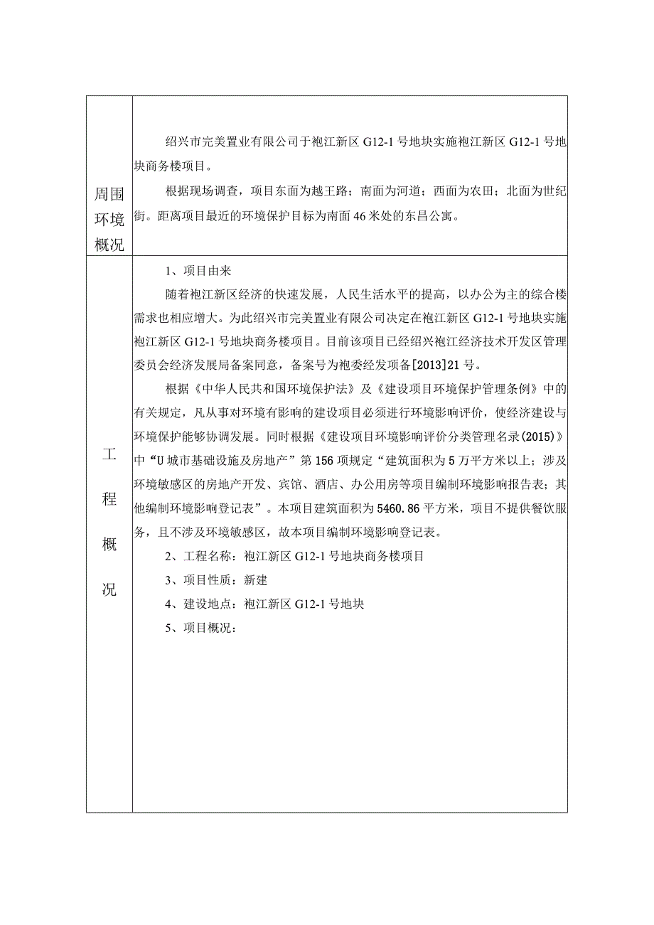 绍兴市完美置业有限公司袍江新区G12-1号地块商务楼项目环境影响报告.docx_第3页