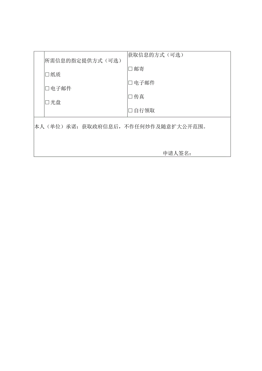 重庆市长寿区商务委员会政府信息公开申请表样表.docx_第2页