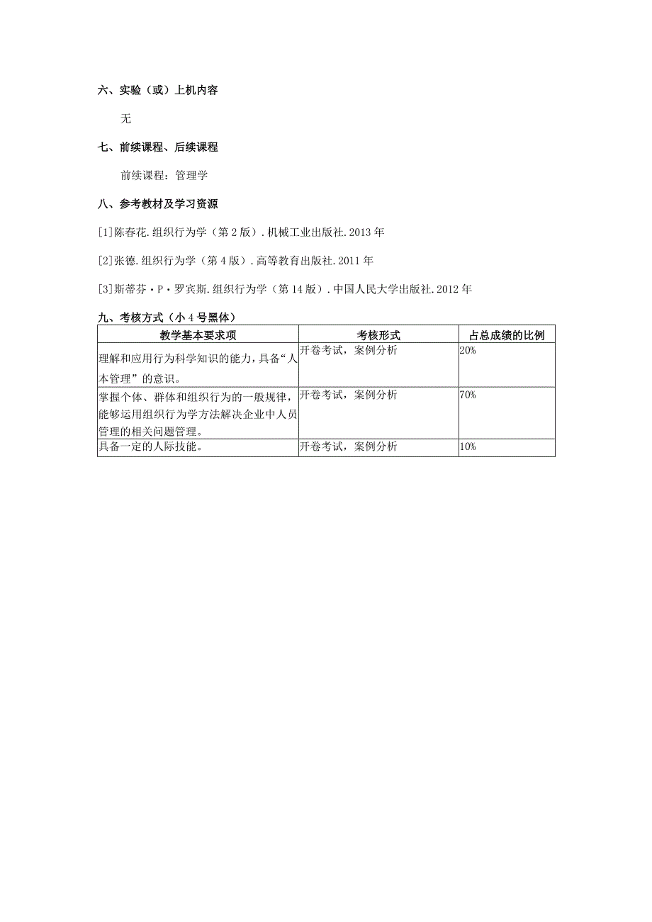 组织行为学课程教学大纲.docx_第3页