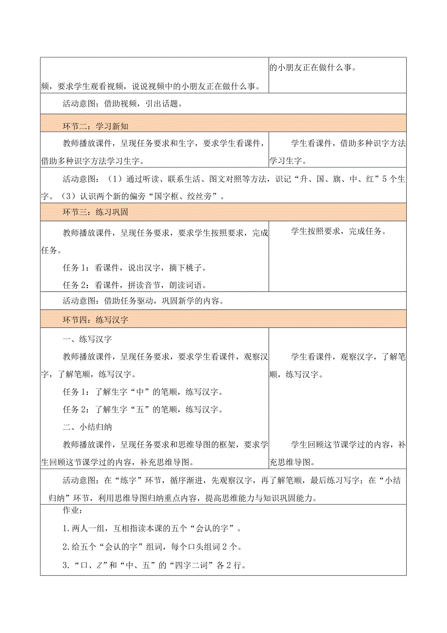 统编版一上第5单元 第11课 升国旗（1）大单元教学设计.docx_第2页