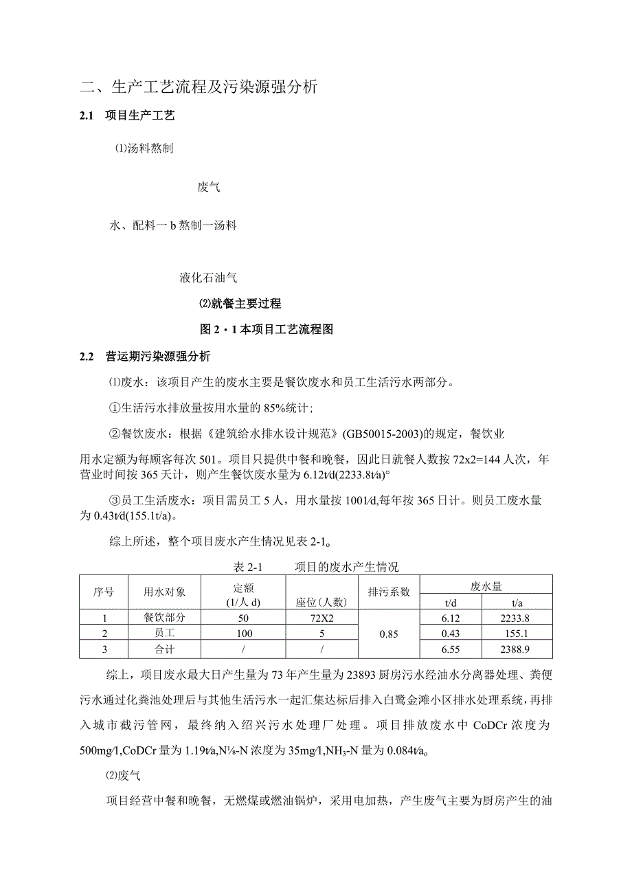 绍兴市越城区莲湖潮汕牛肉馆建设项目环境影响报告.docx_第2页