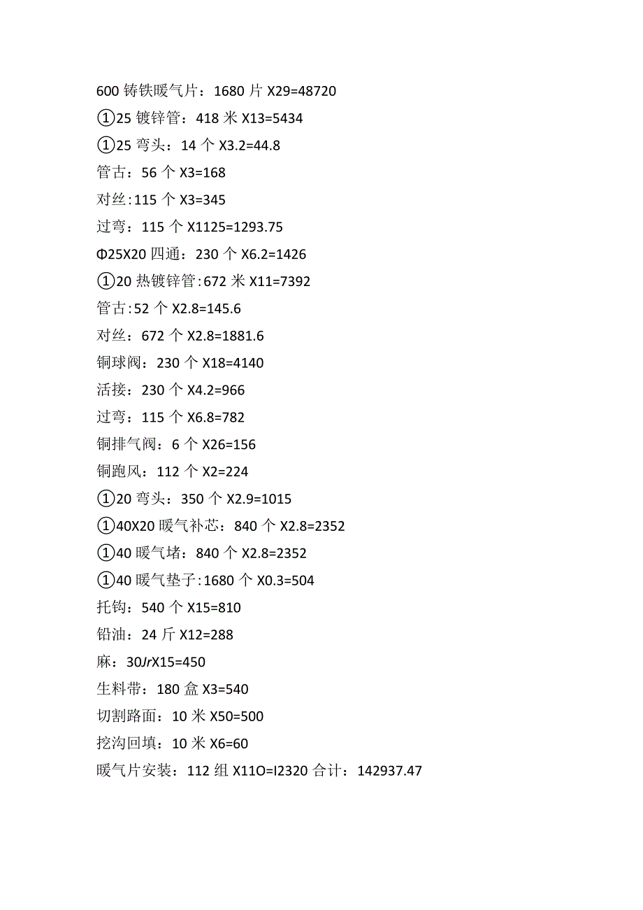 致远中学暖气管道费用预算表.docx_第2页