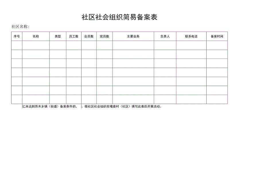 社区社会组织简易备案表.docx_第1页