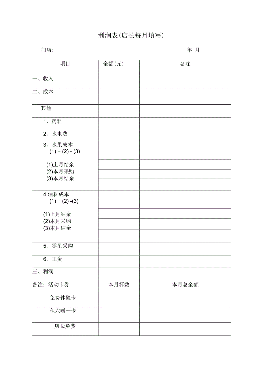 VQ鲜榨果汁店面各类统计1.docx_第2页