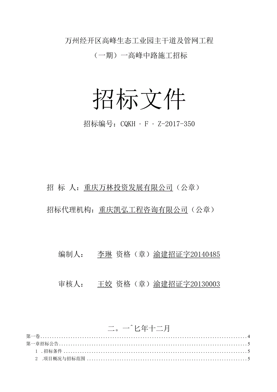 主干道及管网工程招标文件.docx_第1页