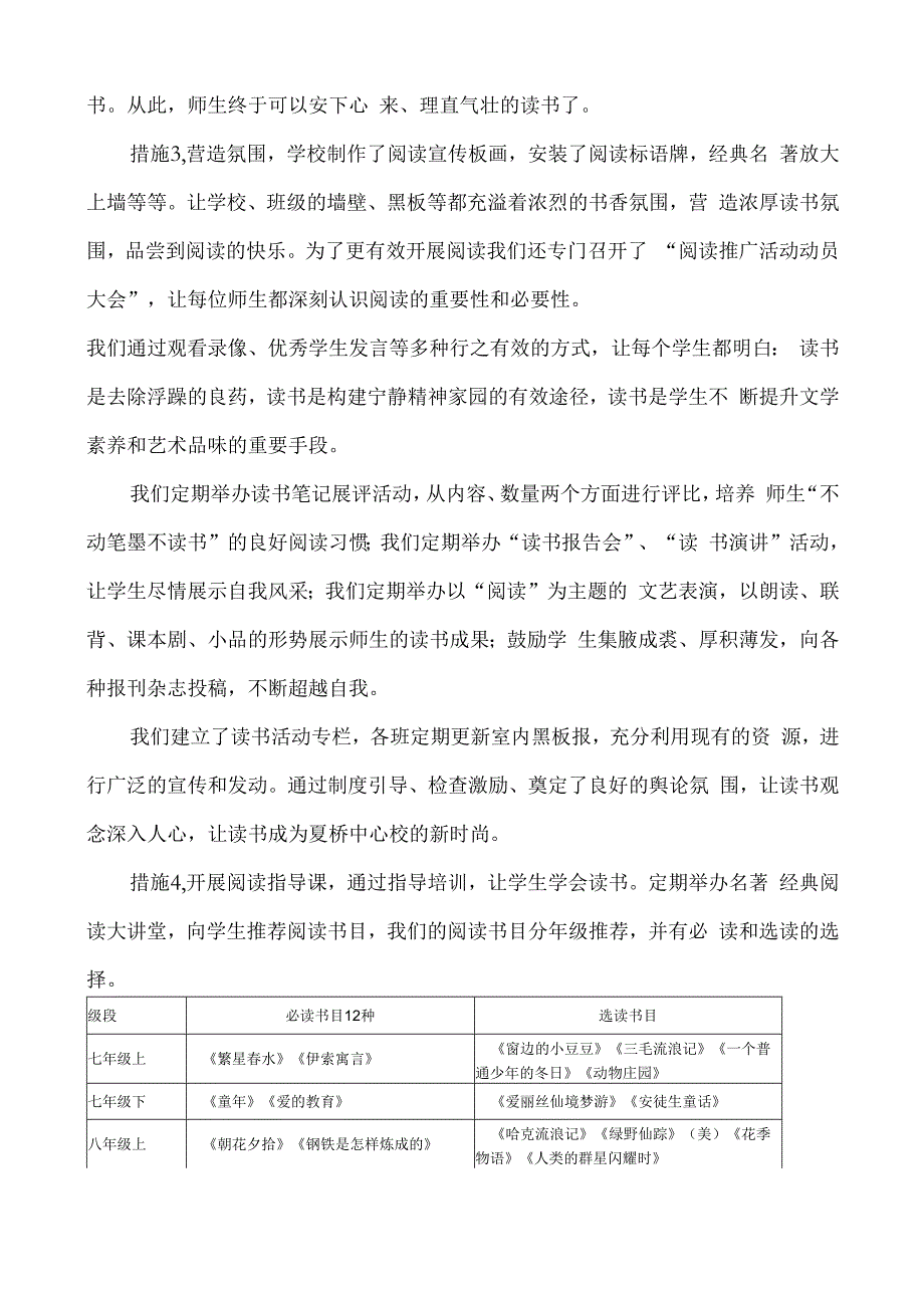 夏桥镇中心学校阅读开展情况的汇报材料.docx_第3页