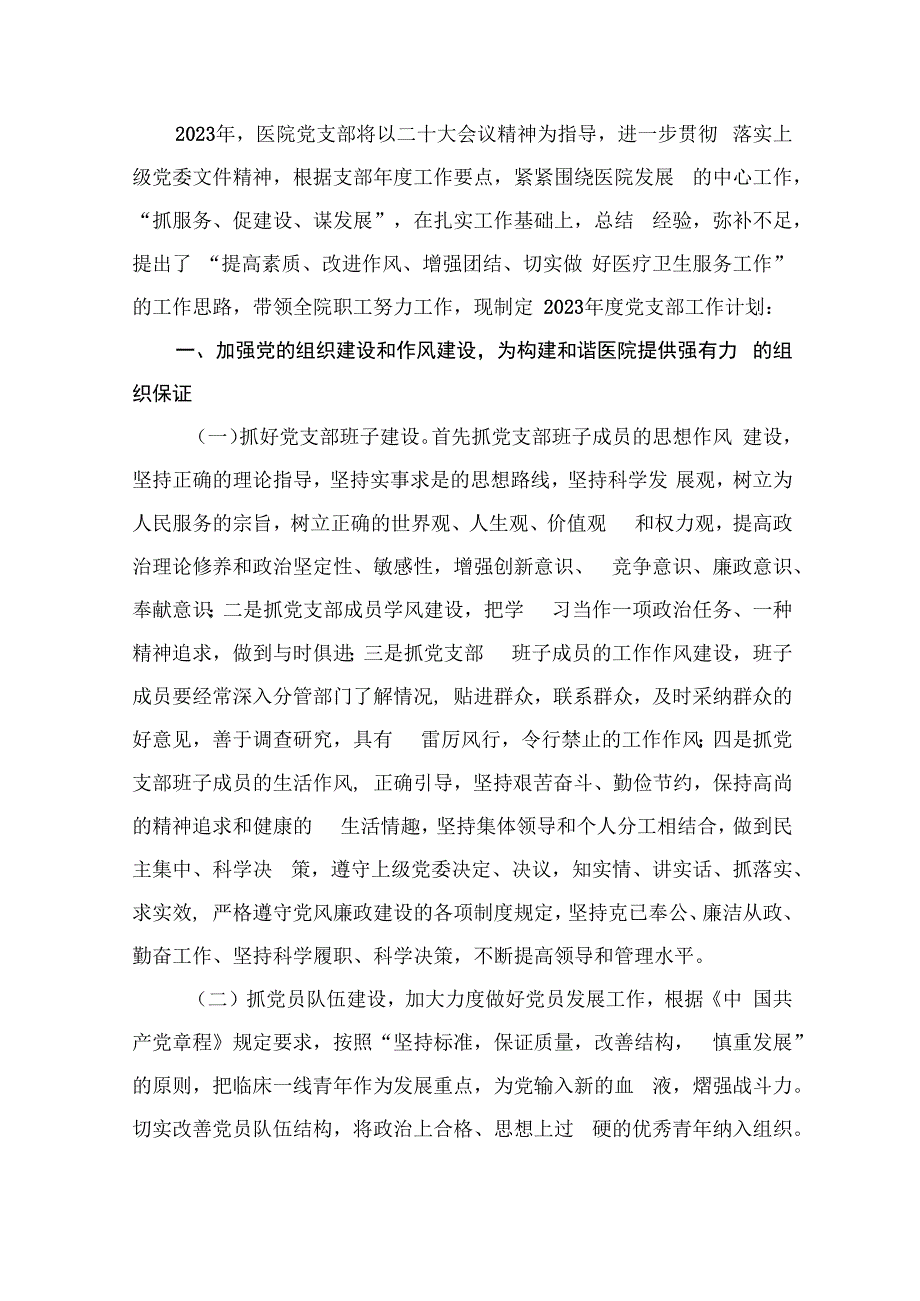 医院党支部党建工作计划最新版16篇合辑.docx_第2页