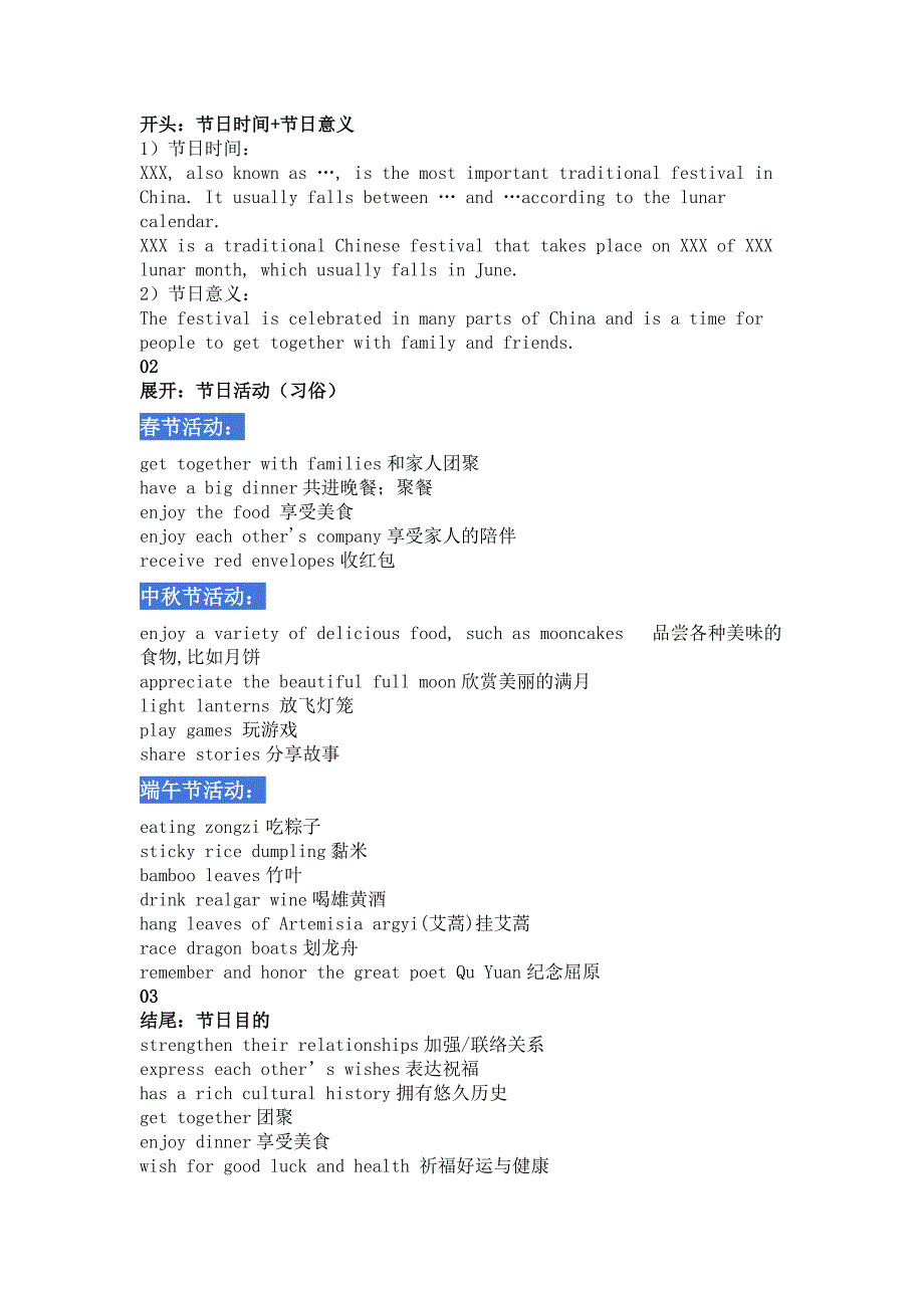 高中英语写作之中国传统文化（节日篇）.docx_第1页