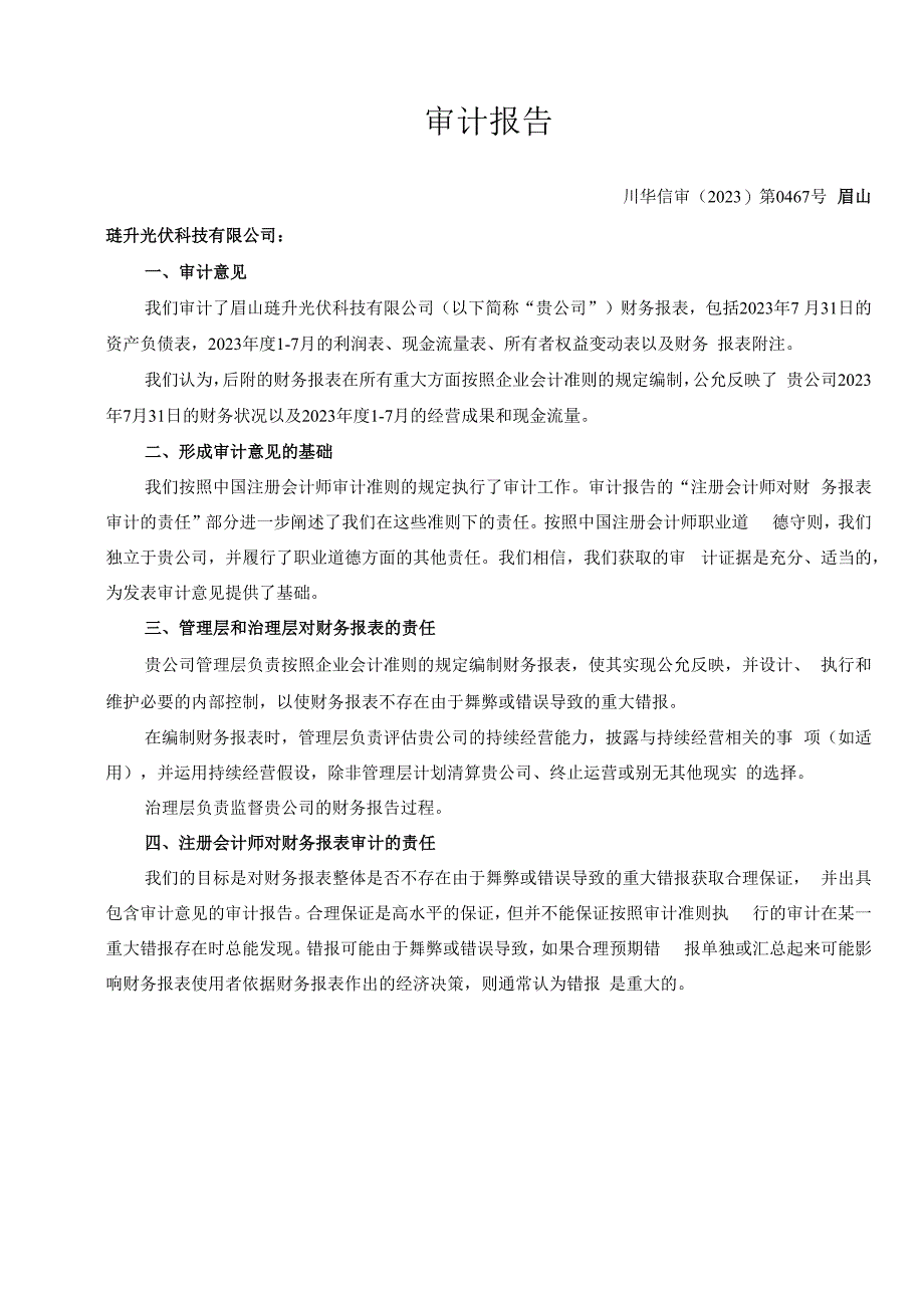 琏升科技：眉山琏升光伏科技有限公司2023年1-7月审计报告.docx_第2页