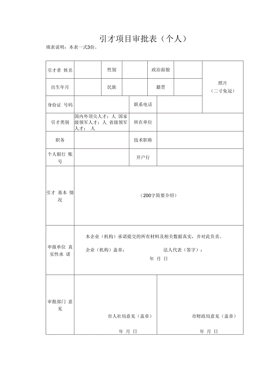 引才项目审批表个人.docx_第1页