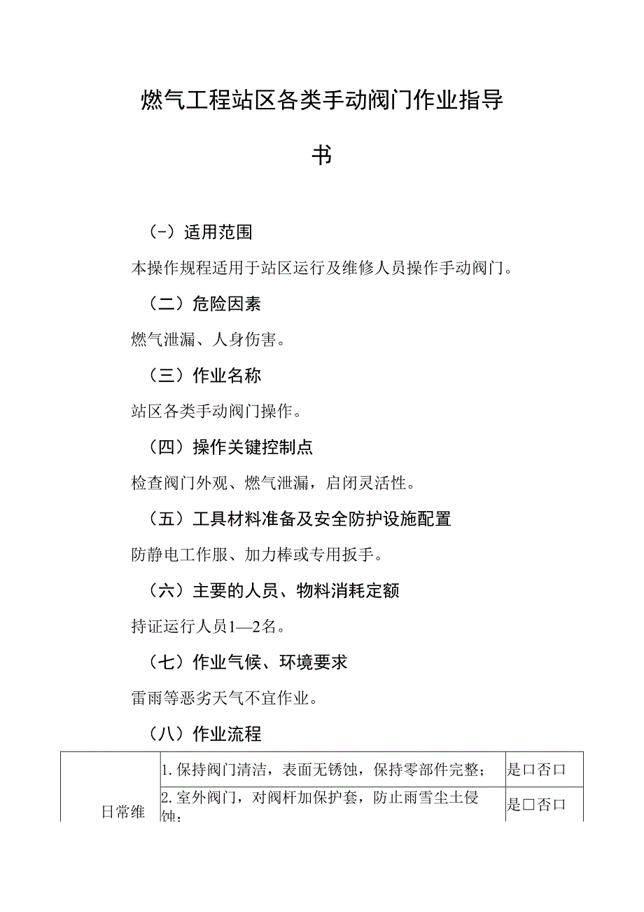 燃气工程站区各类手动阀门作业指导书.docx_第1页