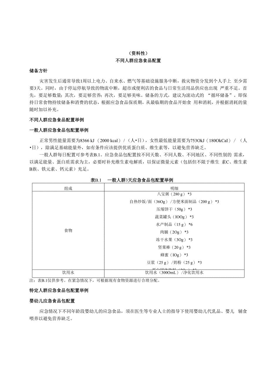 应急食品水净化装置的要求、不同人群应急食品配置、应急食品适用场景.docx_第2页