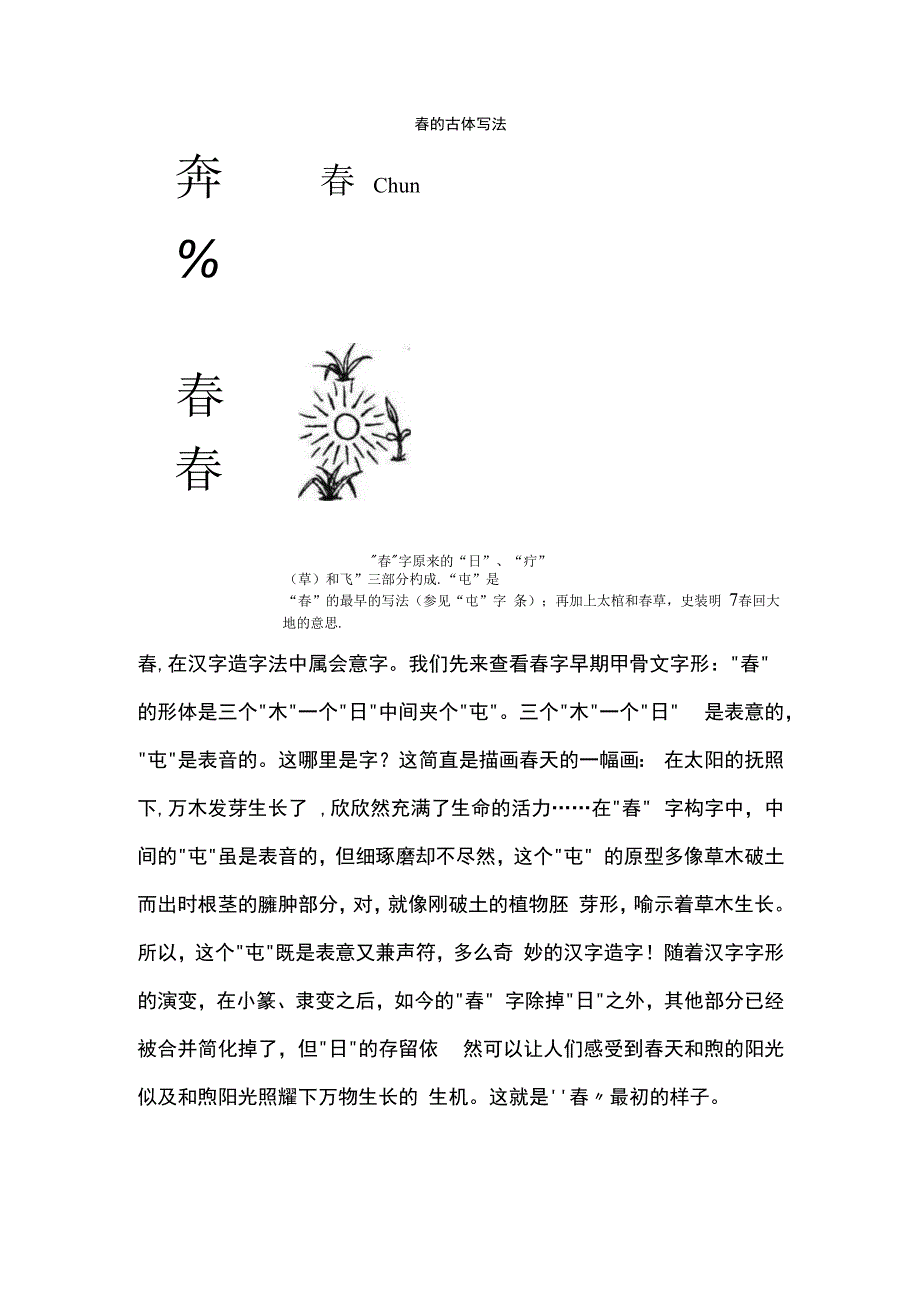 春的古体写法.docx_第1页