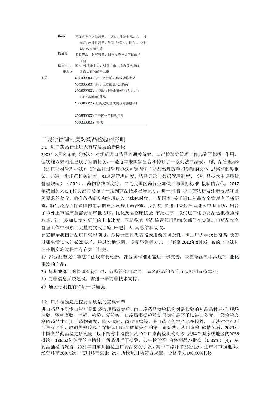 我国进口药品管理制度对药品检验的影响和启示.docx_第3页