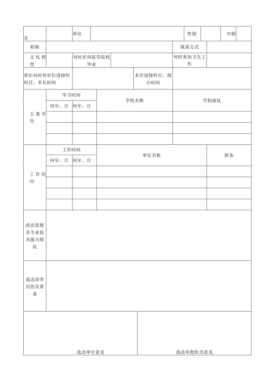 护理人员进修申请表.docx_第2页