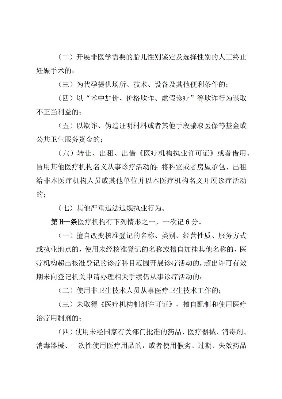 医疗机构不良执业行为 记分管理办法.docx_第3页