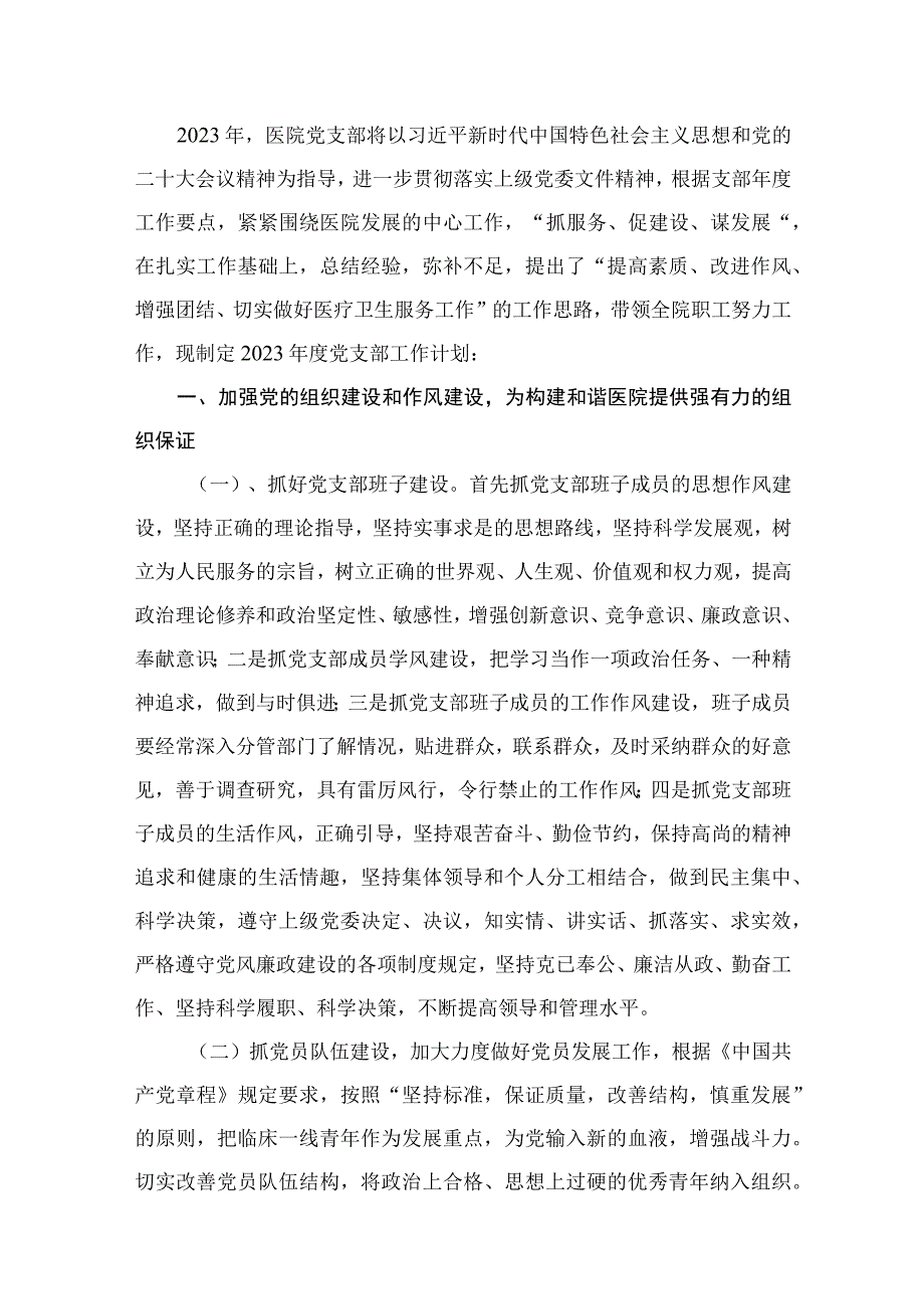 医院2023年党建工作计划18篇供参考.docx_第2页