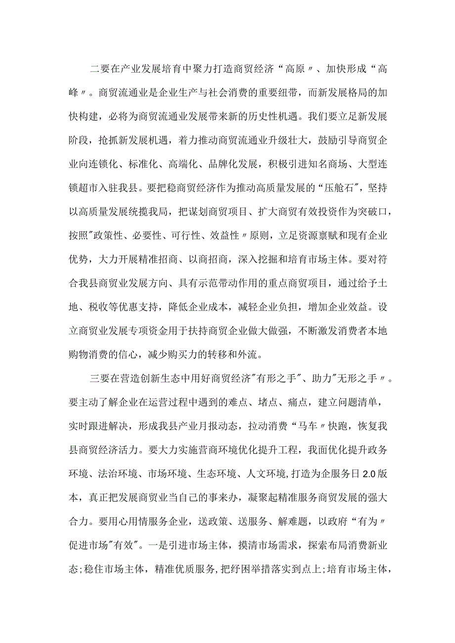 副县长在全县商贸经济发展促进会上的讲话.docx_第2页