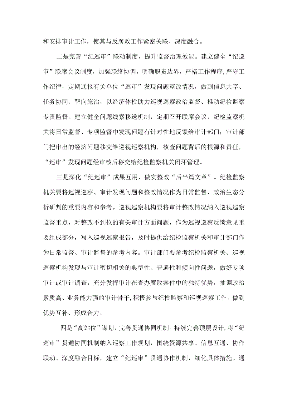 推动纪巡审贯通组合拳协同发力 释放叠加效应提升监督质效.docx_第3页