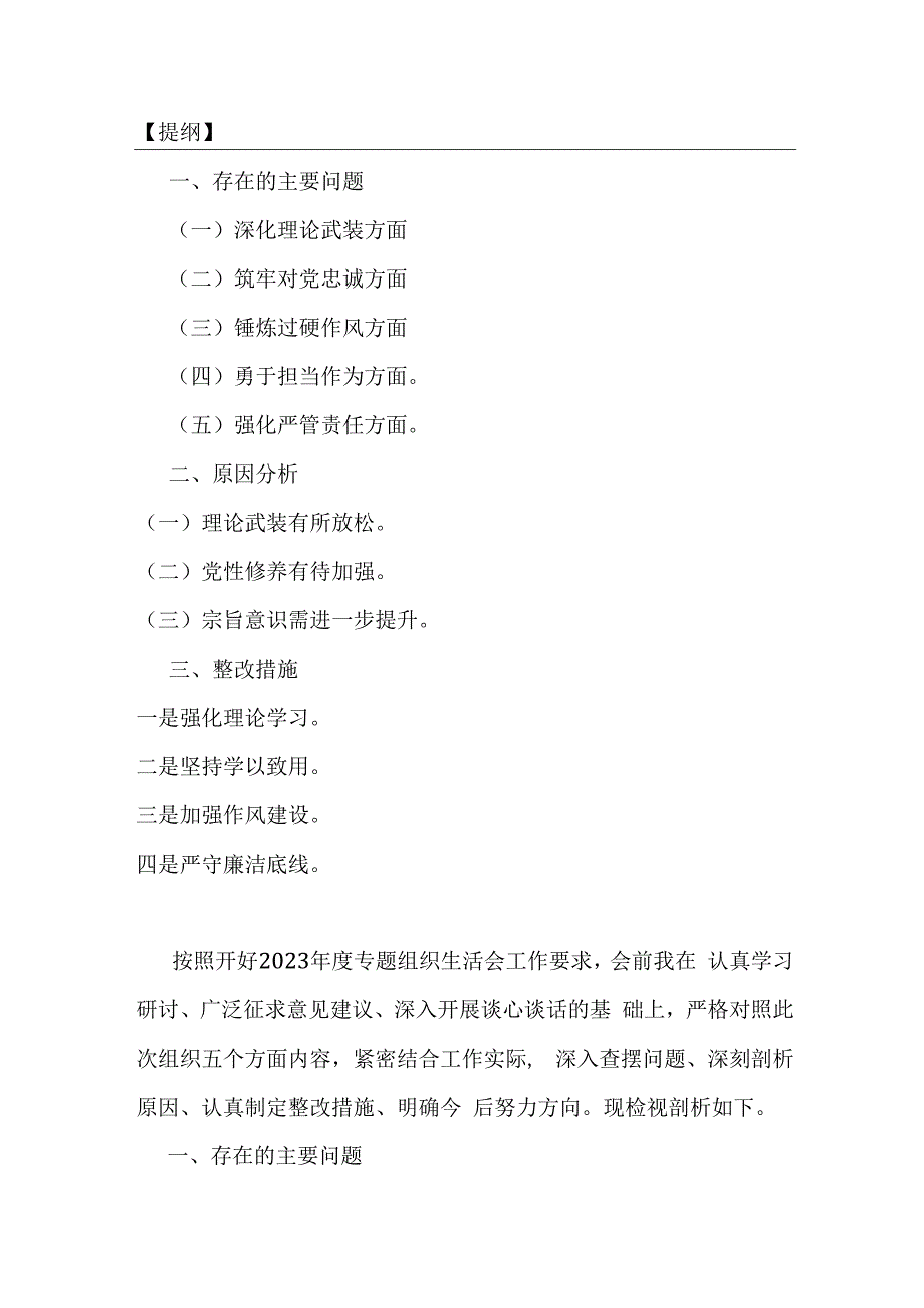 纪检监察干部、领导班子、市纪委书记2024年深化理论武装、筑牢对党忠诚、锻炼过硬作风、强化严管责任等“五个方面”专题生活会个人对照检.docx_第2页