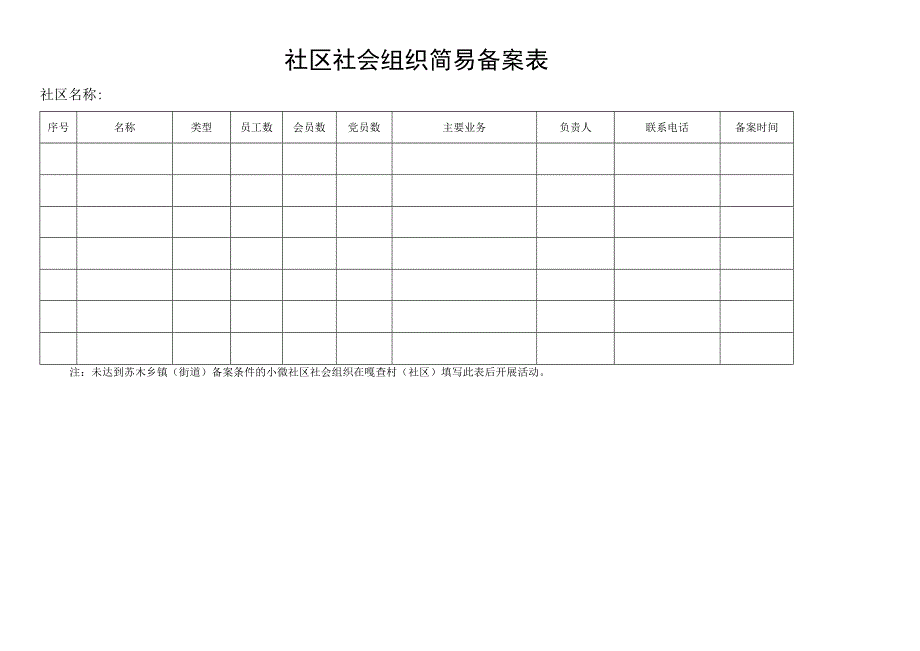 社区社会组织简易备案表.docx_第1页