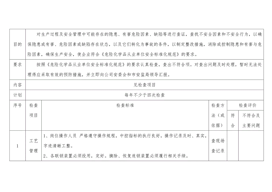 公司级安全检查表（每季度一次）.docx_第1页