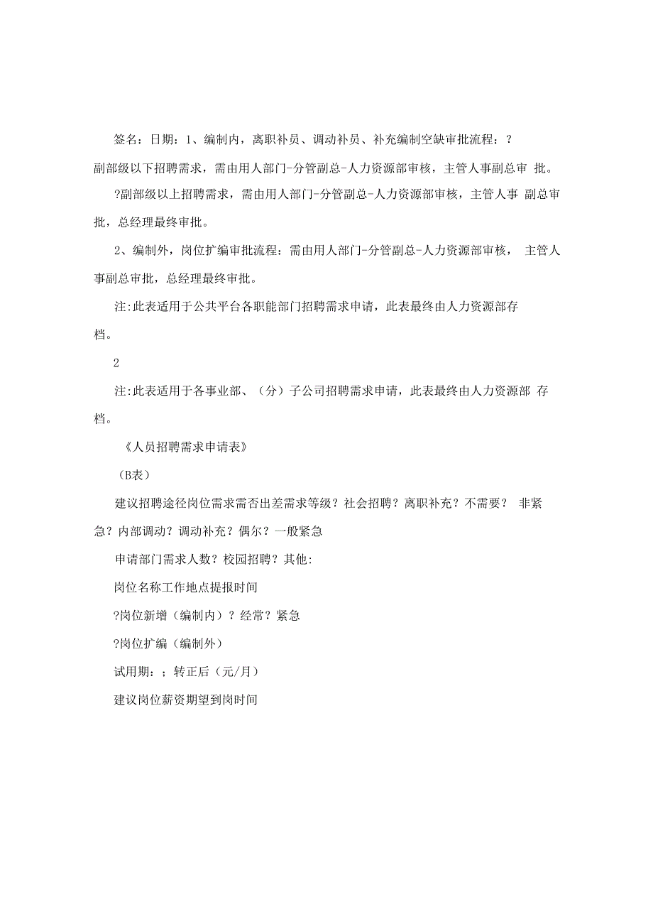 【部门招聘员工申请表】部门招聘需求申请表.docx_第2页