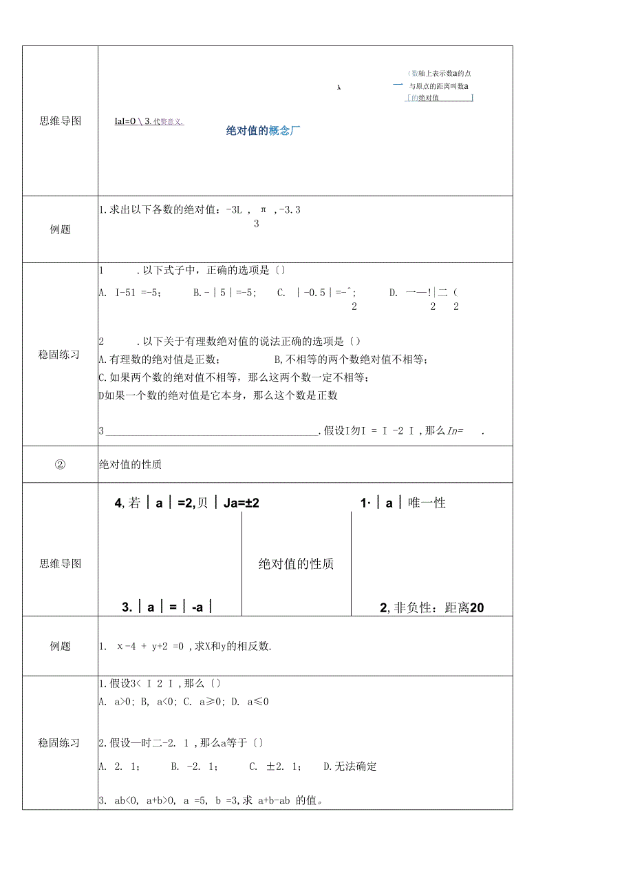 冀教版七年级上学期第1章第3节绝对数与相反数.docx_第3页