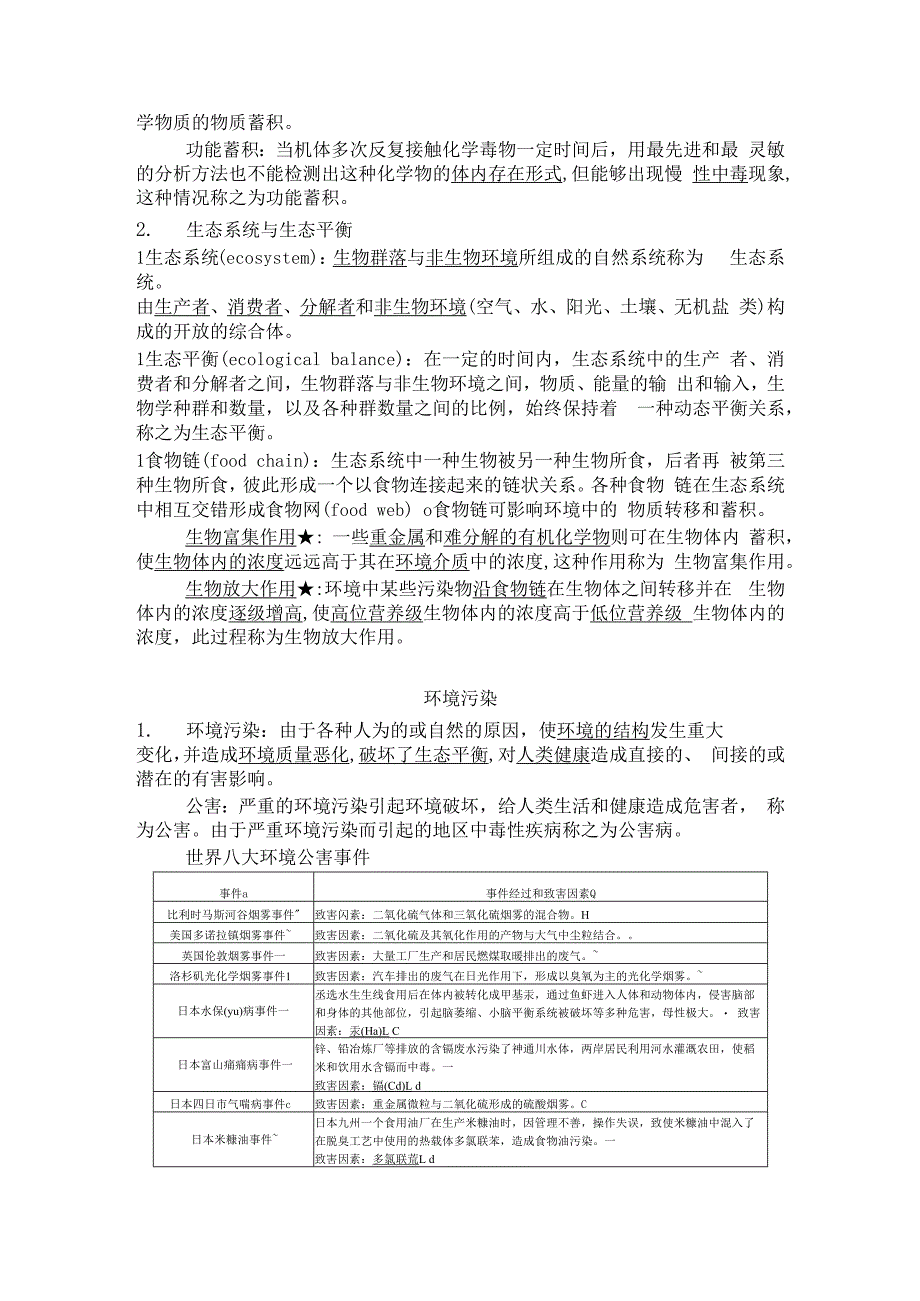 卫生学知识点（上）（绪论、第一章人类和环境、第二章生活和环境健康）.docx_第3页