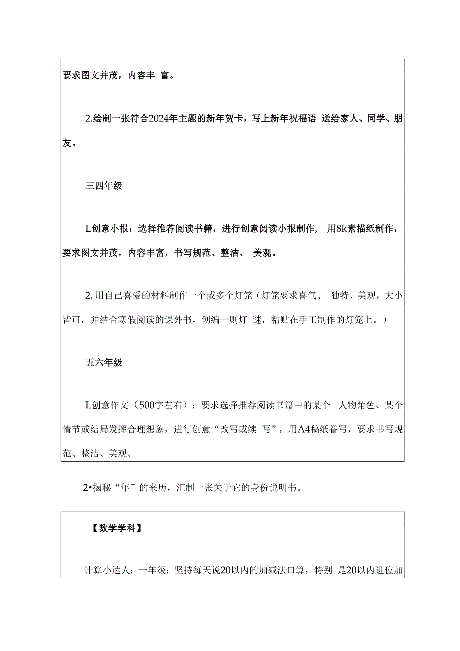 小学2024年寒假特色作业清单方案（最新版）.docx_第3页