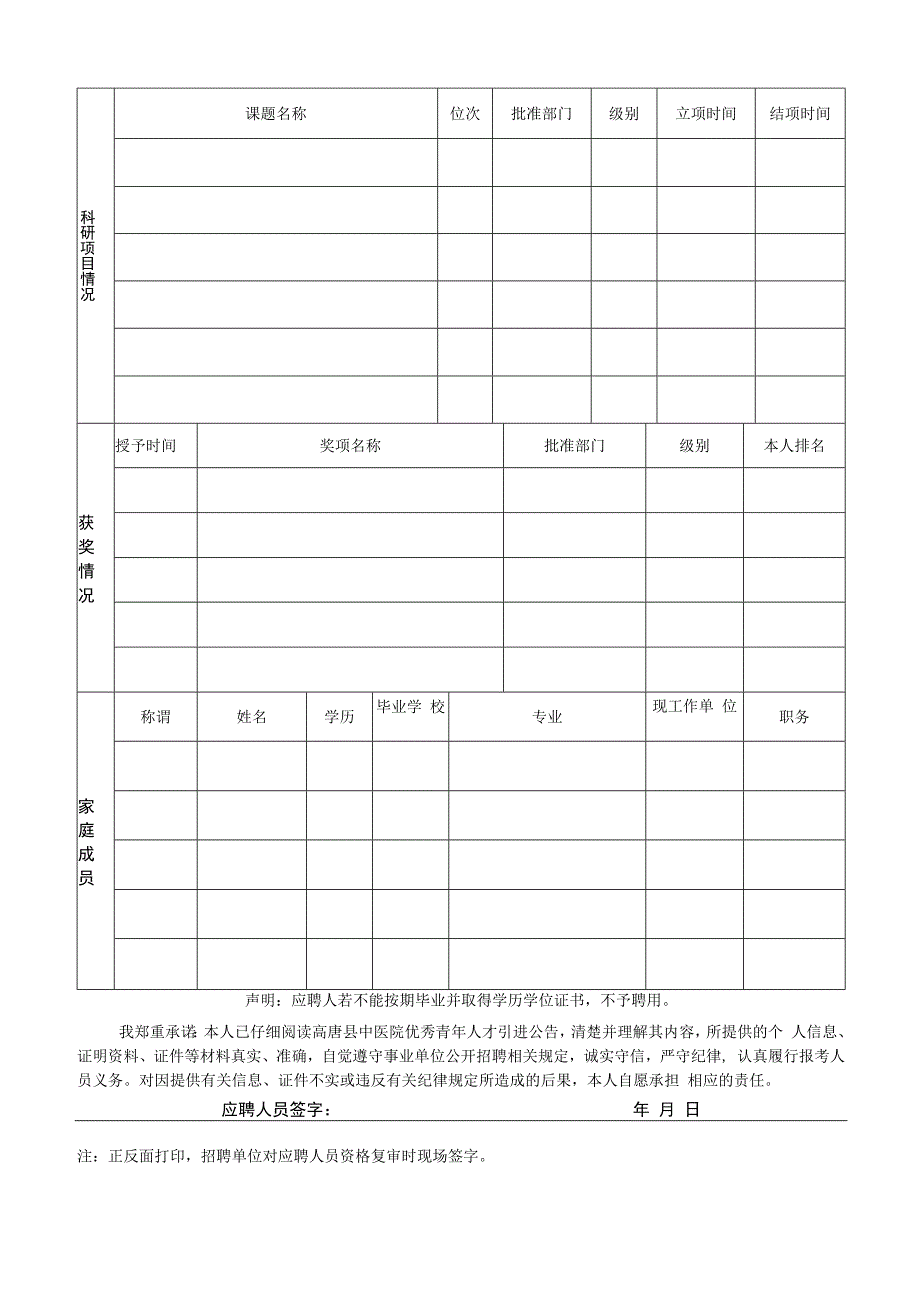 山东科技大学岗位应聘登记表.docx_第2页