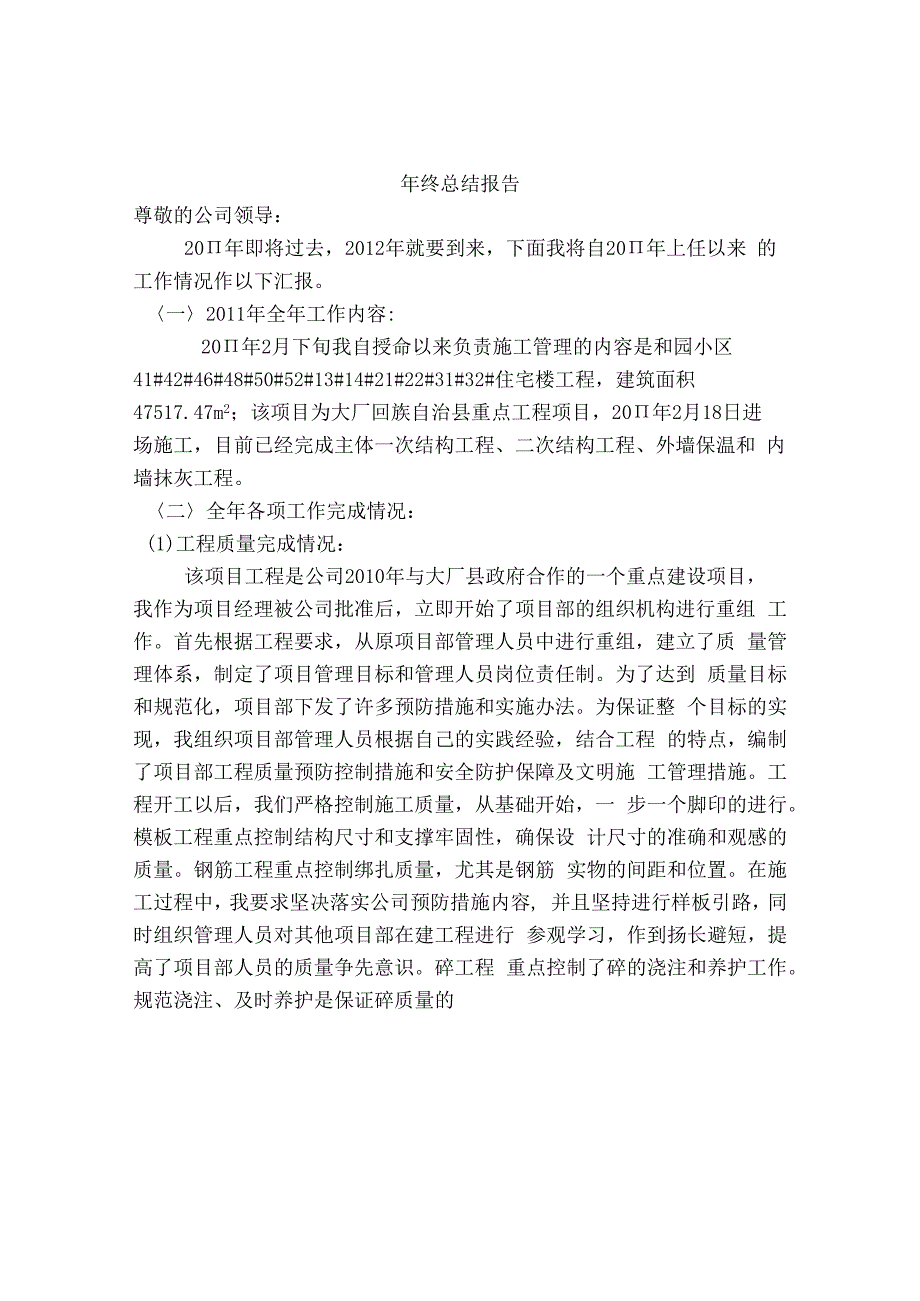 项目经理年终总结报告.docx_第1页