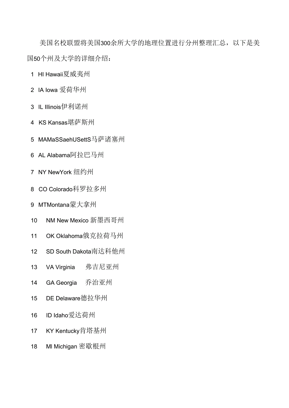 美国各州大学的详细介绍.docx_第1页