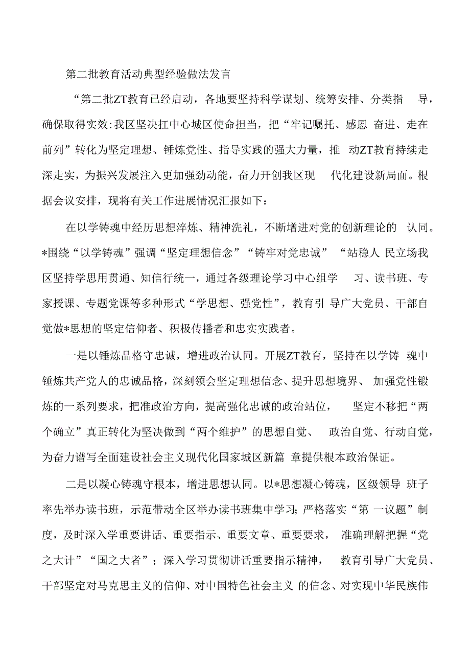 第二批教育活动典型经验做法发言.docx_第1页