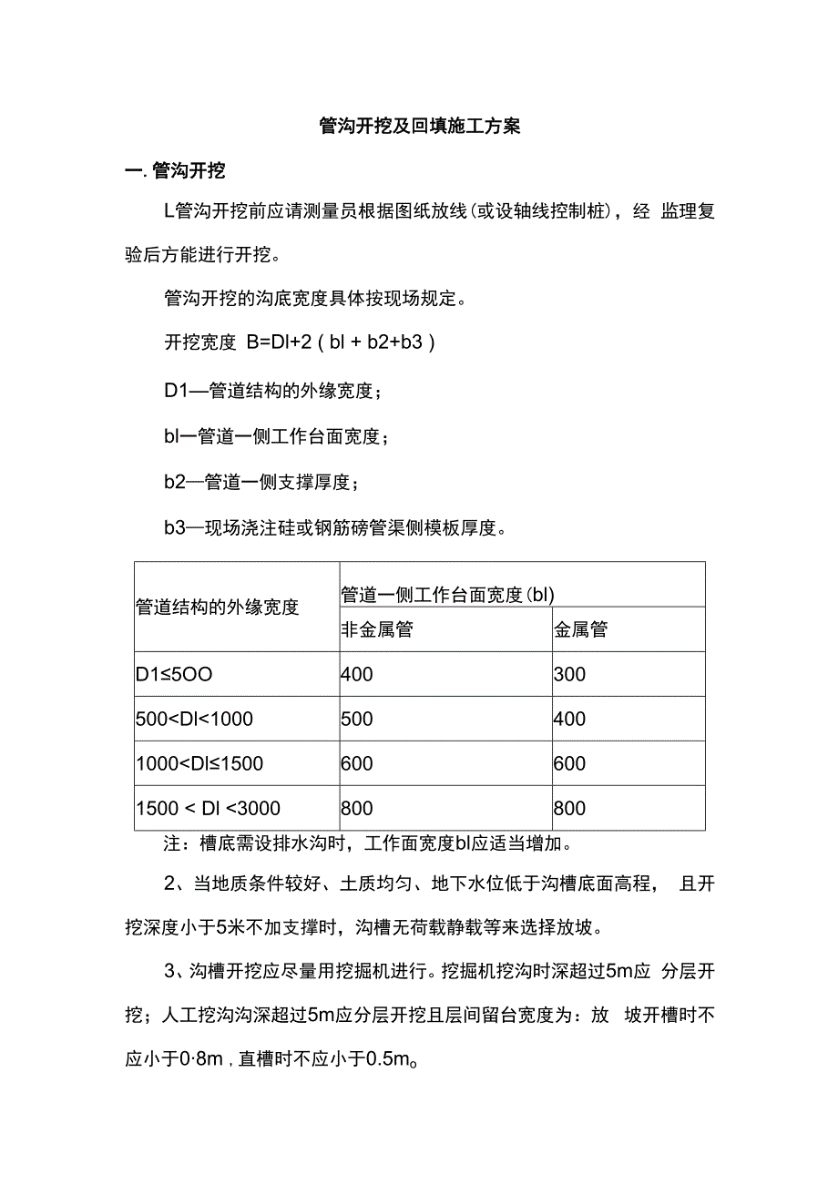 管沟开挖及回填施工方案.docx_第1页