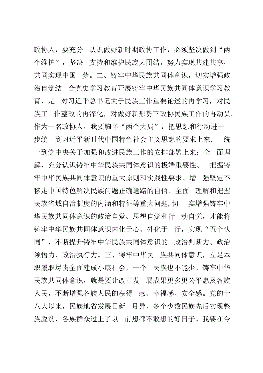 铸牢中华民族共同体意识研讨发言.docx_第2页