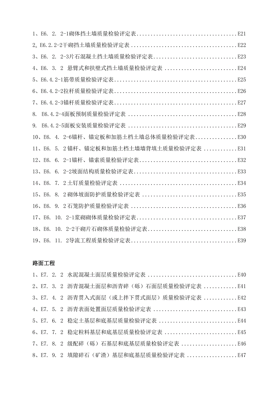 第五章质量检验评定表（E）目录、说明.docx_第3页