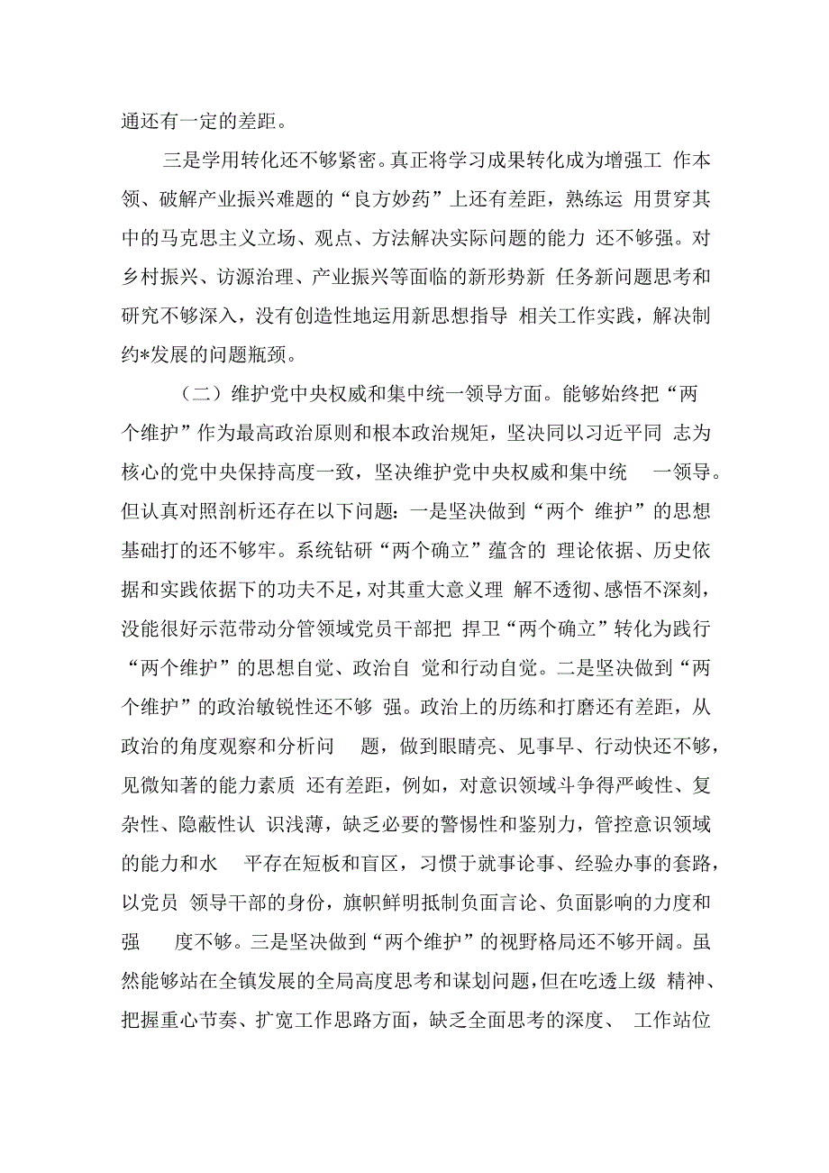 镇六个方面问题个人检查发言提纲.docx_第2页