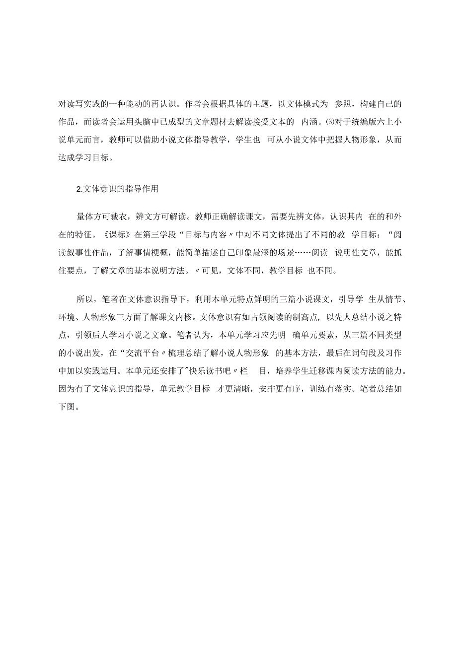 文体意识：小说单元教学的金钥匙 论文.docx_第2页