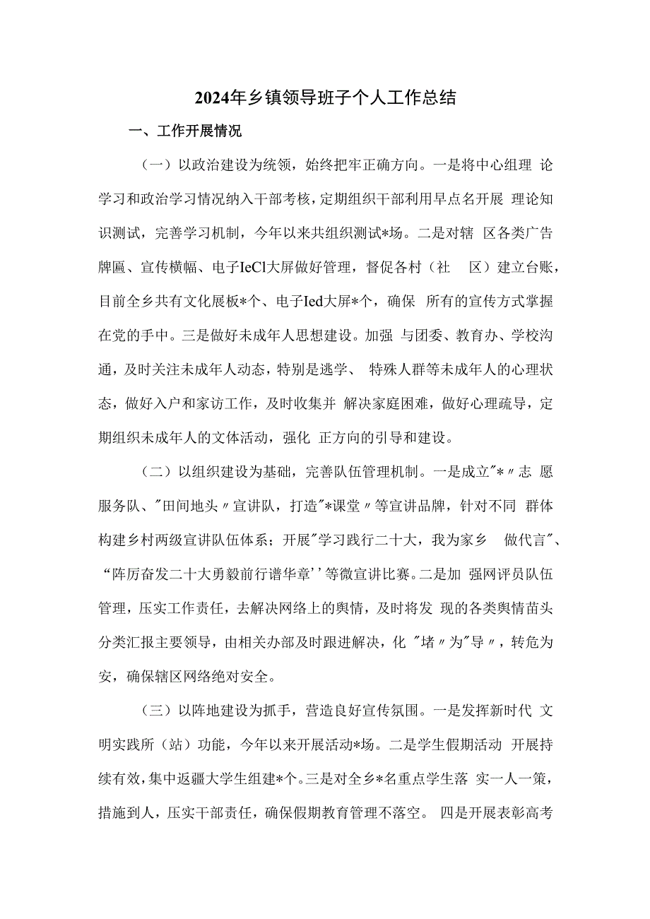 2024年乡镇领导班子个人工作总结.docx_第1页