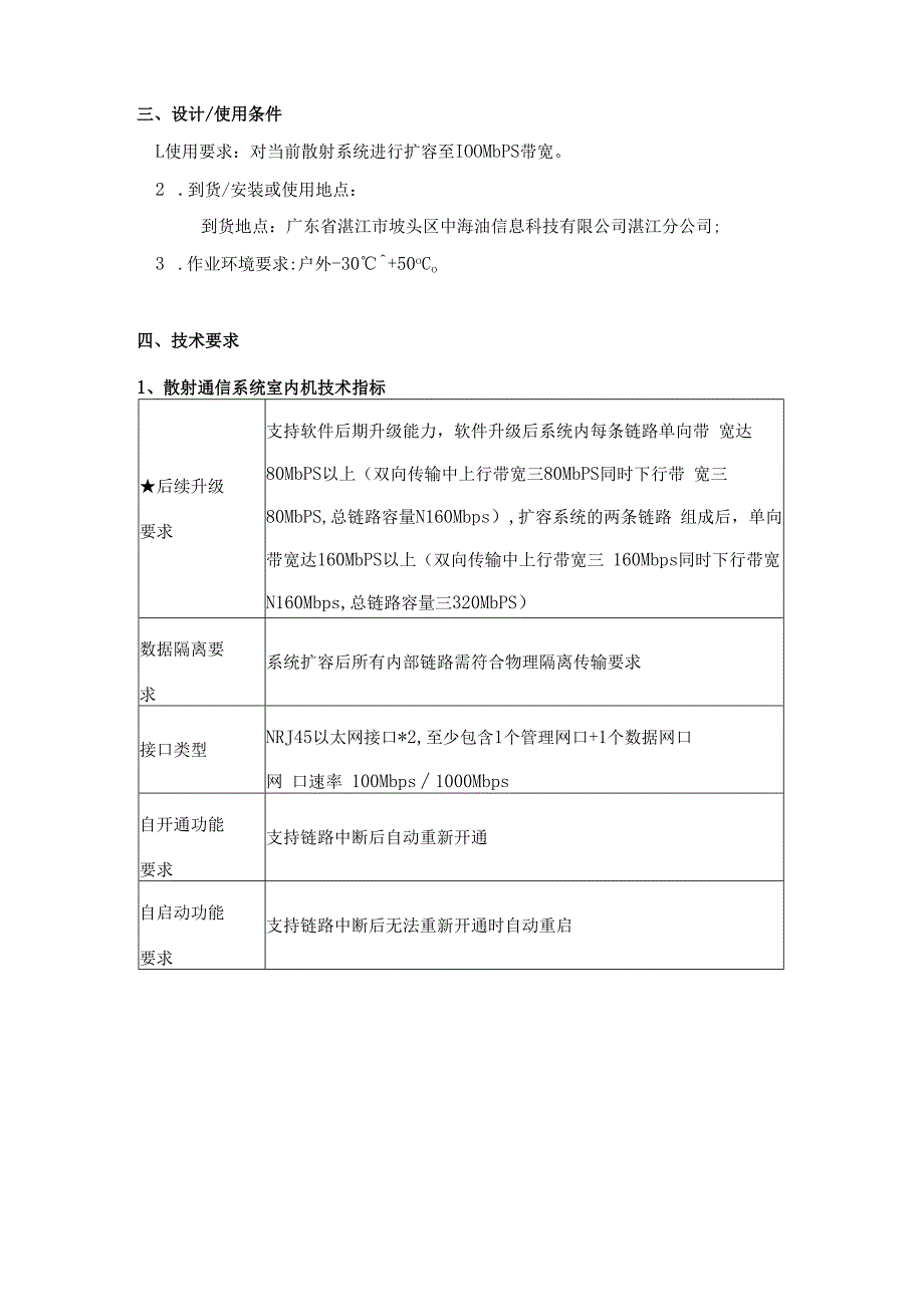 中海油能源发展股份有限公司散射通信系统采购技术要求书.docx_第3页