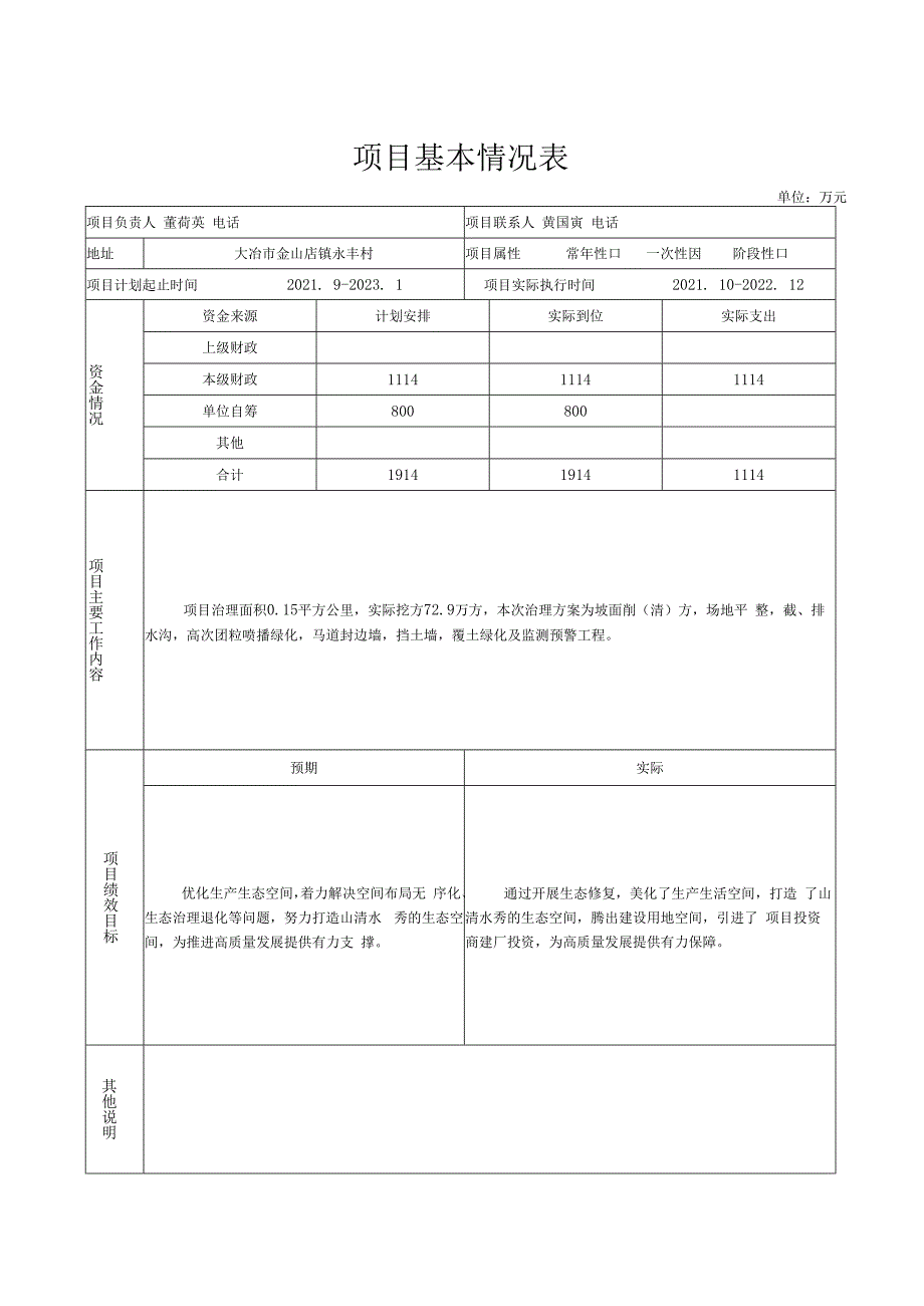 大冶市财政项目支出绩效自评表.docx_第2页