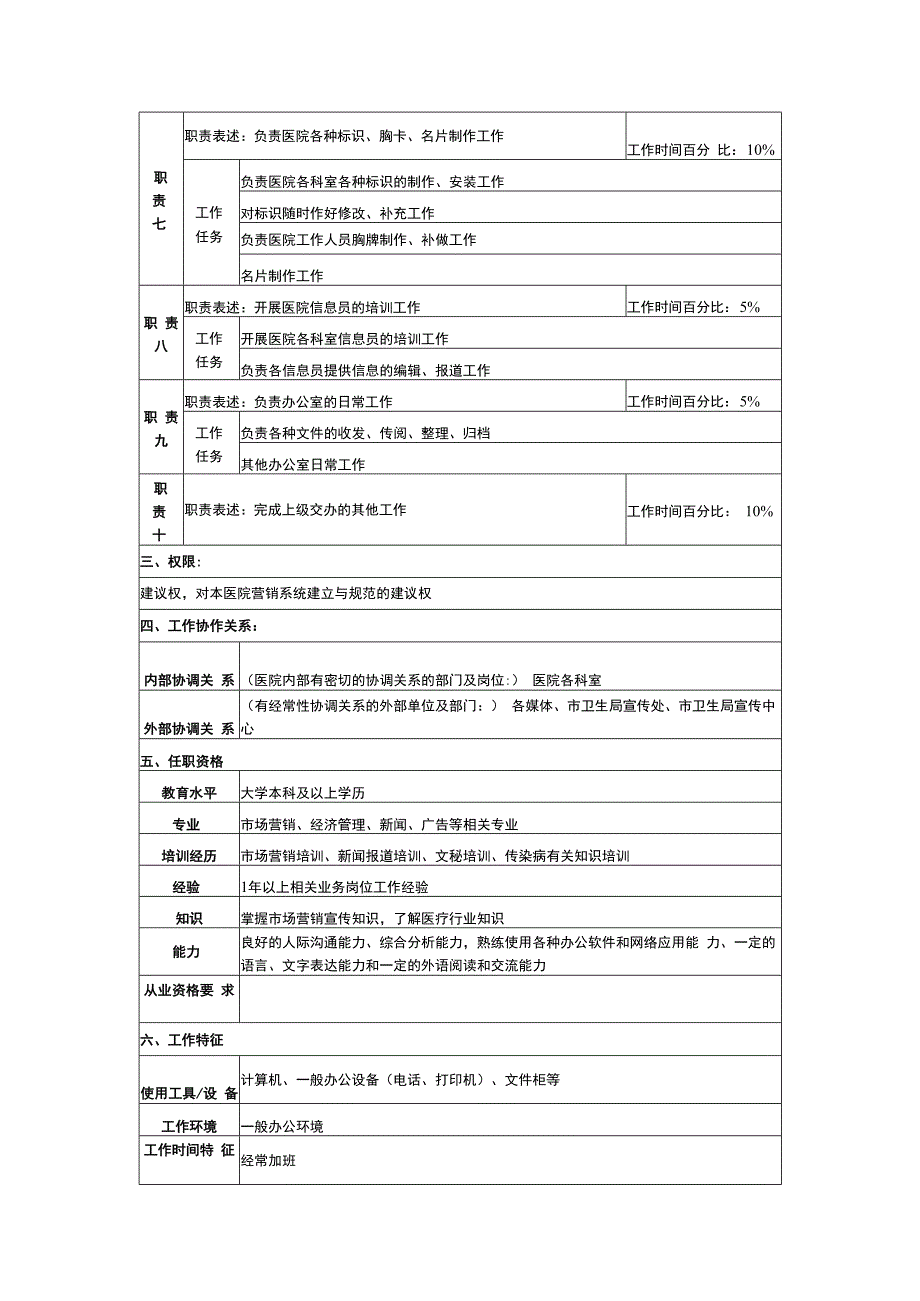 宣传中心干事岗位说明书【地坛医院】.docx_第2页